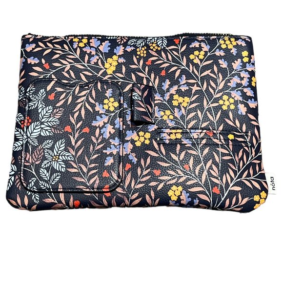 NOTA Ultimate Office Pouch Bag Floral 9" x 7" Clutch Notes Games Zip Up - Picture 1 of 10